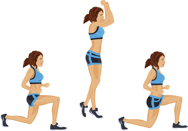 Jumping Lunges cũng là bài tập HIIT đơn giản, mang lại hiệu quả cao