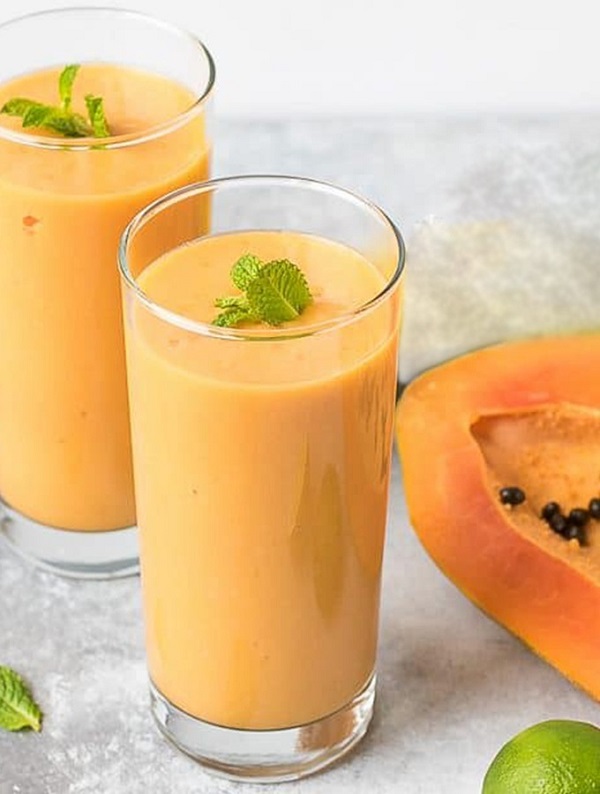 sinh tố đu đủ - thức uống giúp giảm mỡ bụng