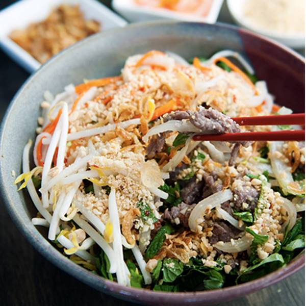 Thực đơn bún trộn thịt bò dinh dưỡng