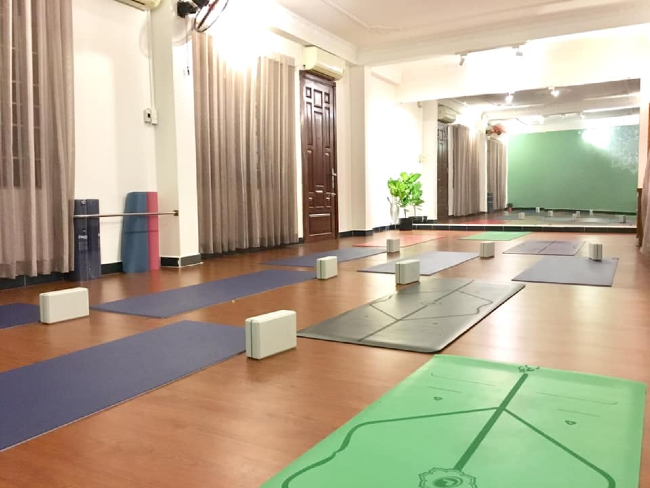 Không gian Feeling Yoga quận 4 nhỏ xinh thoáng mát