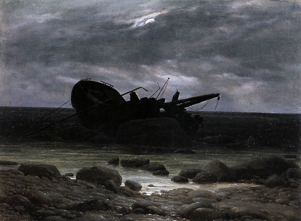 caspardavidfriedrich_wreckinthemoonlight